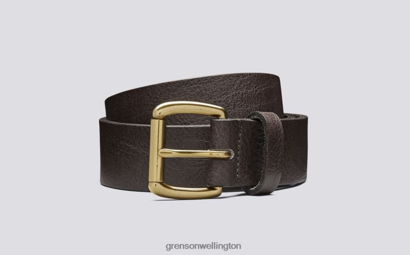 Unisex Burnt Oak JEANS BELT Grenson R46060517 Accessories
