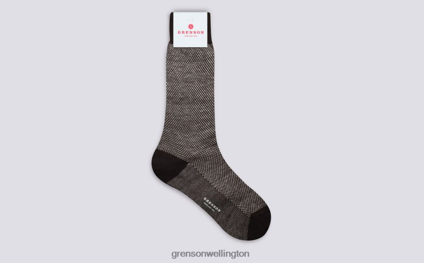 Men Black SCALE SOCK Grenson R46060488 Accessories