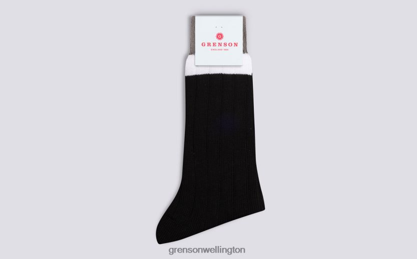 Men Black TOP STRIPE SOCK Grenson R46060483 Accessories