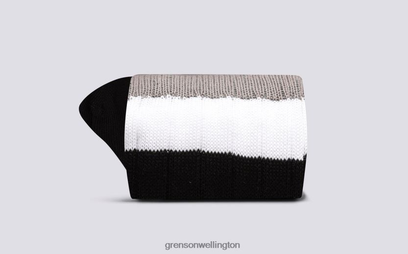Men Black TOP STRIPE SOCK Grenson R46060483 Accessories