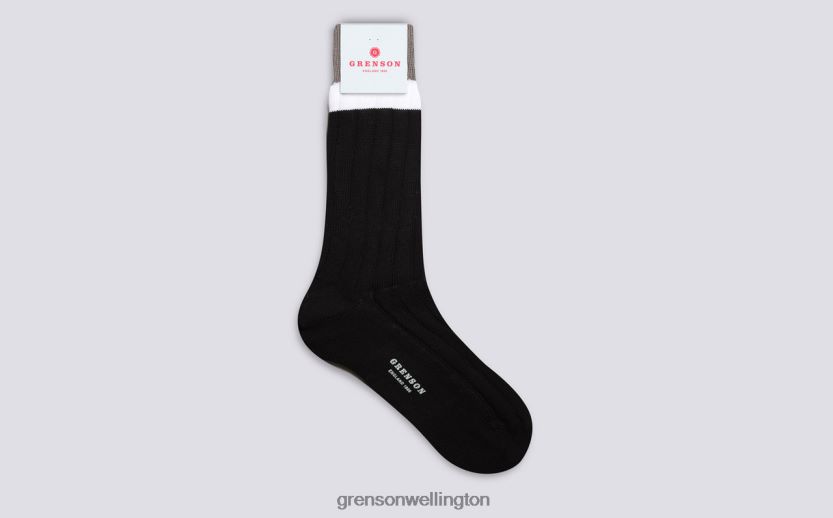 Men Black TOP STRIPE SOCK Grenson R46060483 Accessories