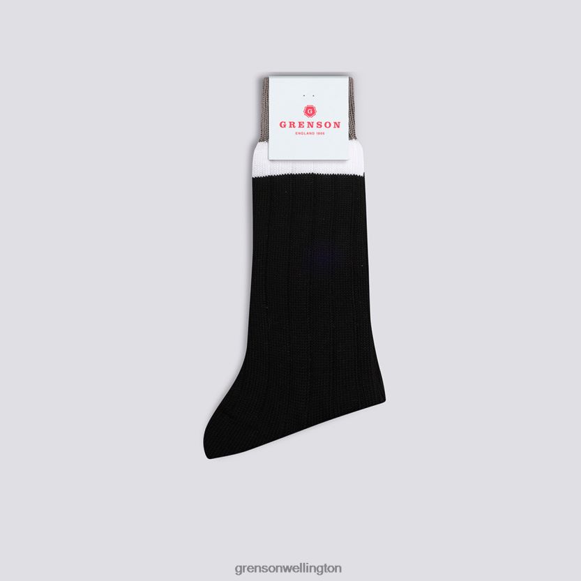 Men Black TOP STRIPE SOCK Grenson R46060483 Accessories