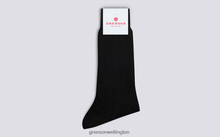 Men Black WIDE RIB SOCK Grenson R46060495 Accessories