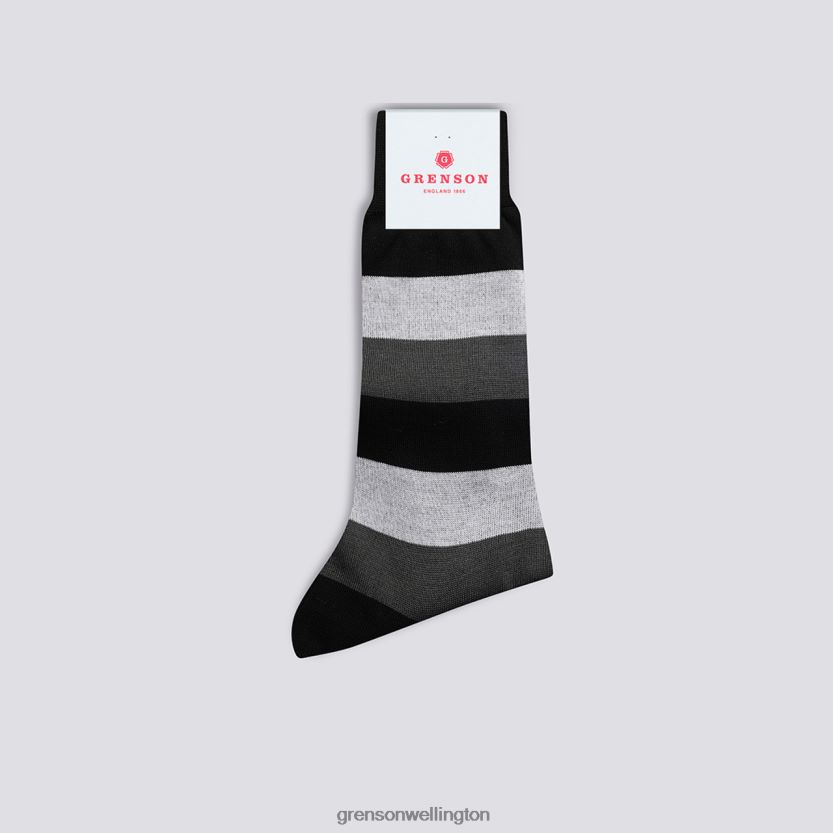 Men Black WIDE STRIPE SOCK Grenson R46060485 Accessories