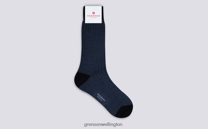 Men Blue HEEL/TOE SOCK Grenson R46060452 Accessories
