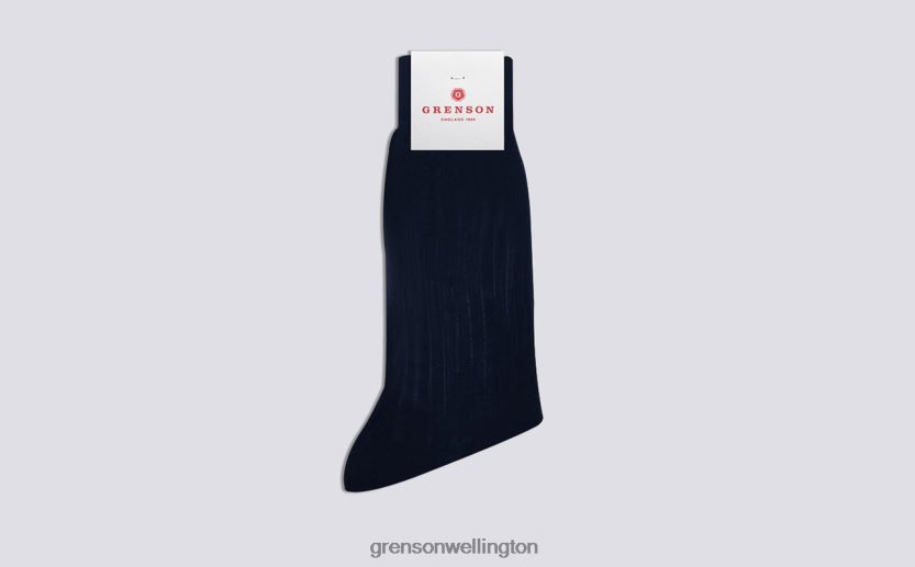 Men Navy PLAIN RIB SOCK Grenson R46060458 Accessories