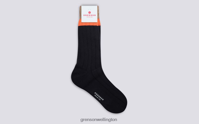 Men Navy TOP STRIPE SOCK Grenson R46060486 Accessories
