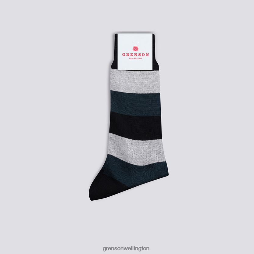 Men Navy WIDE STRIPE SOCK Grenson R46060487 Accessories