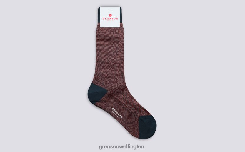 Men Pink HERRINGBONE SOCK Grenson R46060493 Accessories