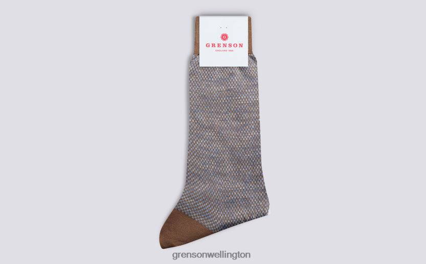 Men Taupe SCALE SOCK Grenson R46060489 Accessories