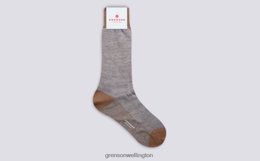 Men Taupe SCALE SOCK Grenson R46060489 Accessories