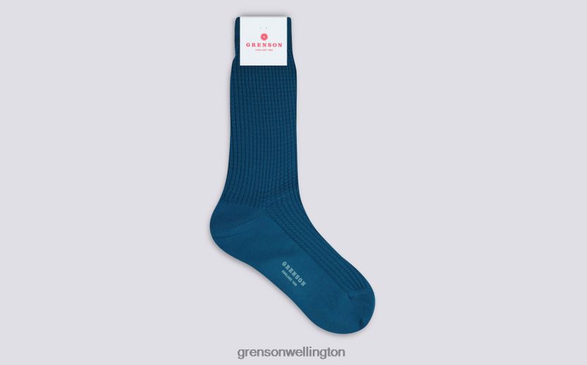 Men Teal WAFFLE SOCK Grenson R46060467 Accessories