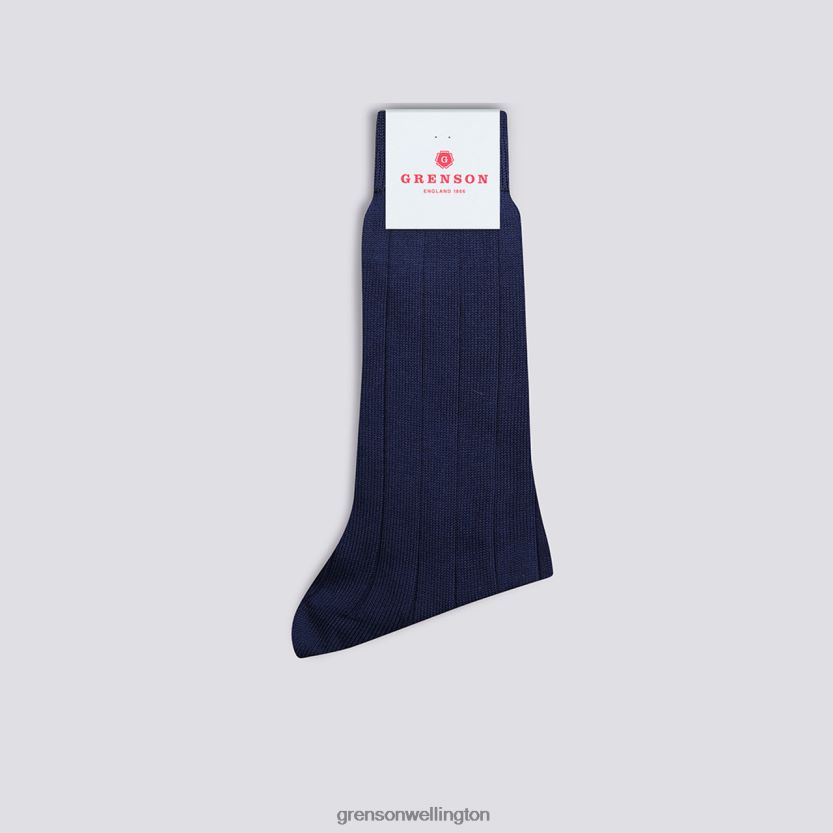 Unisex Blue WIDE RIB SOCK Grenson R46060494 Accessories