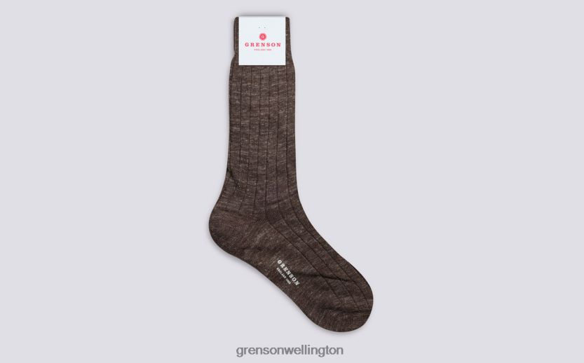 Unisex Brown MALANGE SOCK Grenson R46060496 Accessories