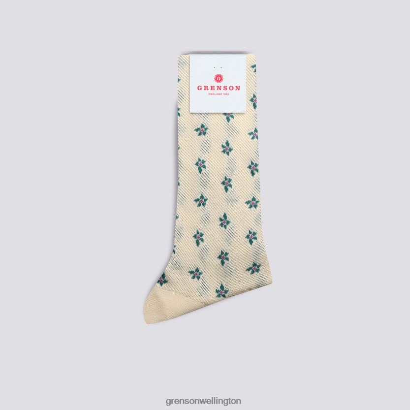 Women Cream FLOWER SOCK Grenson R46060478 Accessories