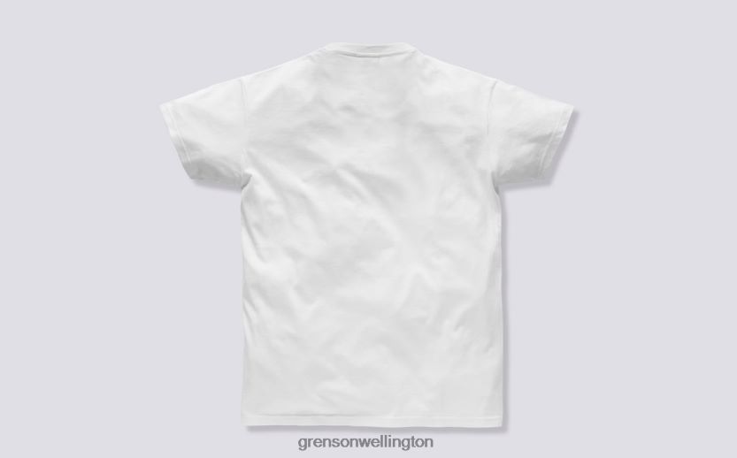 Unisex White TEXT T-SHIRT Grenson R46060527 Clothes