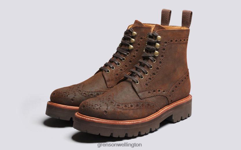 Men Brown FRED Grenson R4606054 Boots