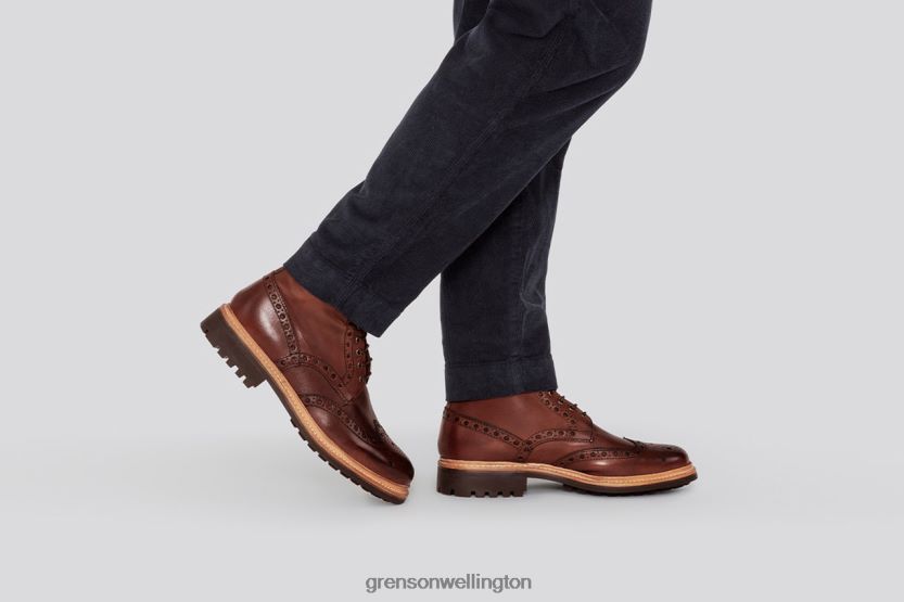 Men Dark Brown FRED Grenson R460601 Boots