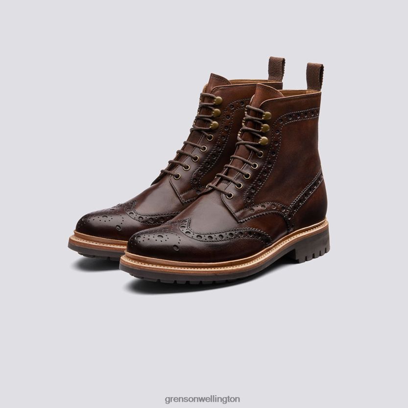 Men Dark Brown FRED Grenson R460601 Boots