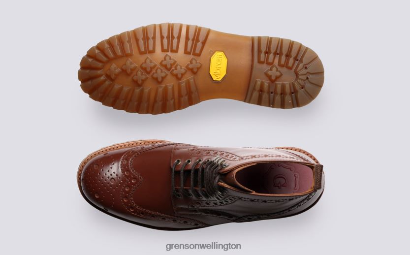 Men Tan FRED Grenson R4606015 Boots