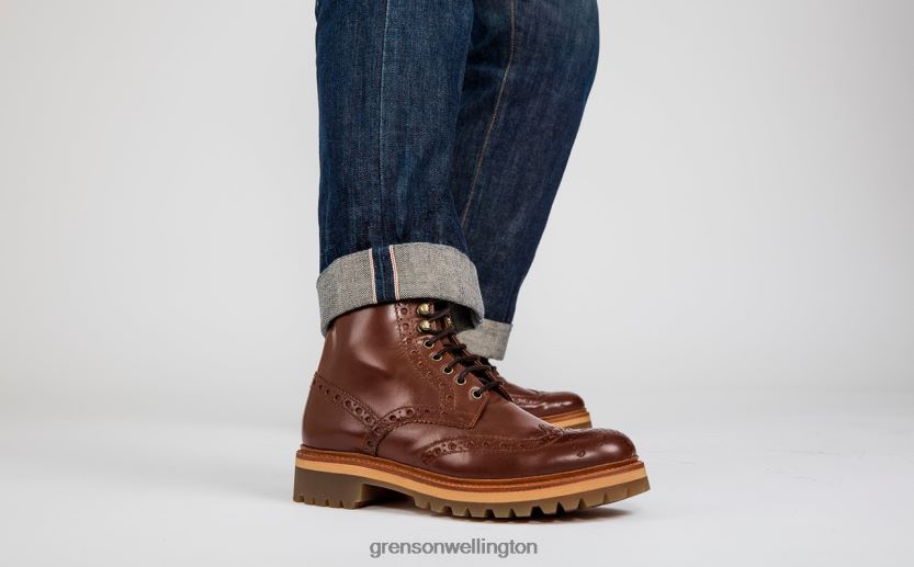 Men Tan FRED Grenson R4606015 Boots