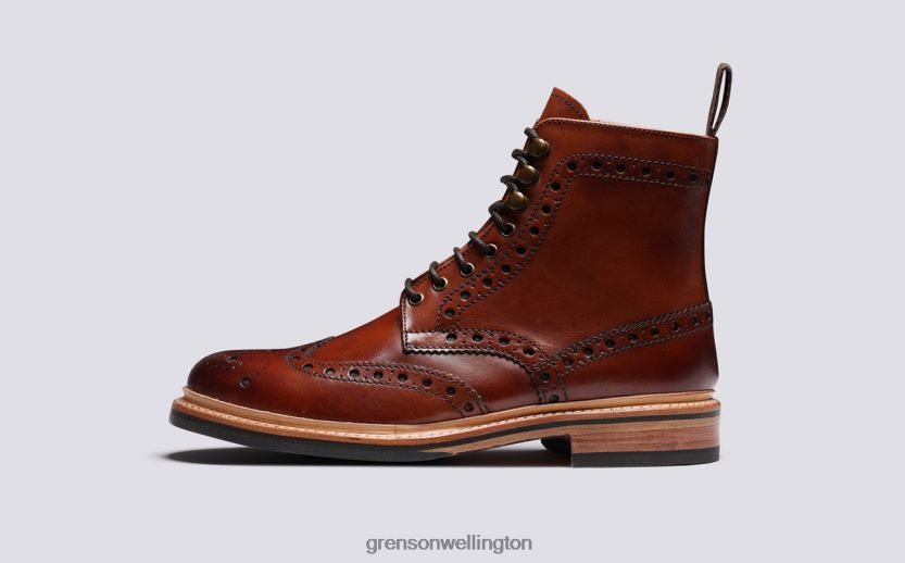 Men Tan FRED Grenson R4606033 Boots