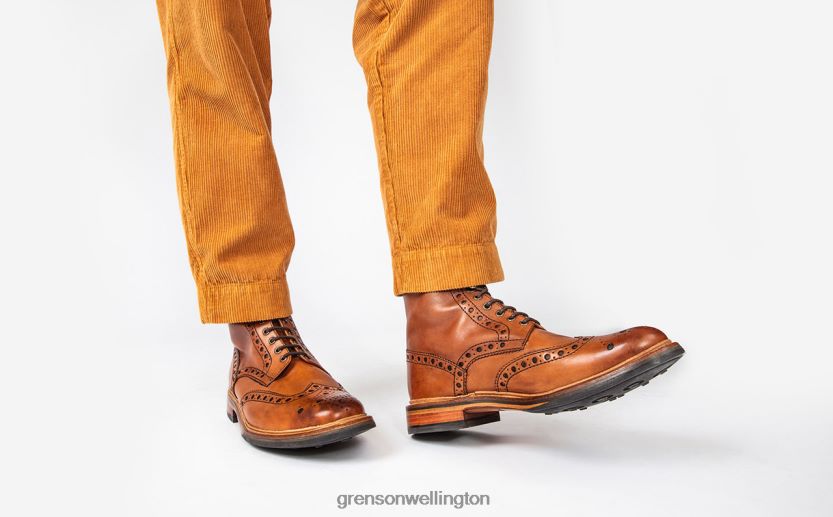 Men Tan FRED Grenson R4606033 Boots