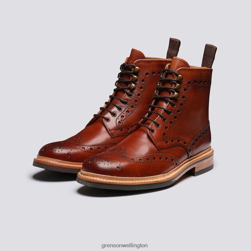 Men Tan FRED Grenson R4606033 Boots