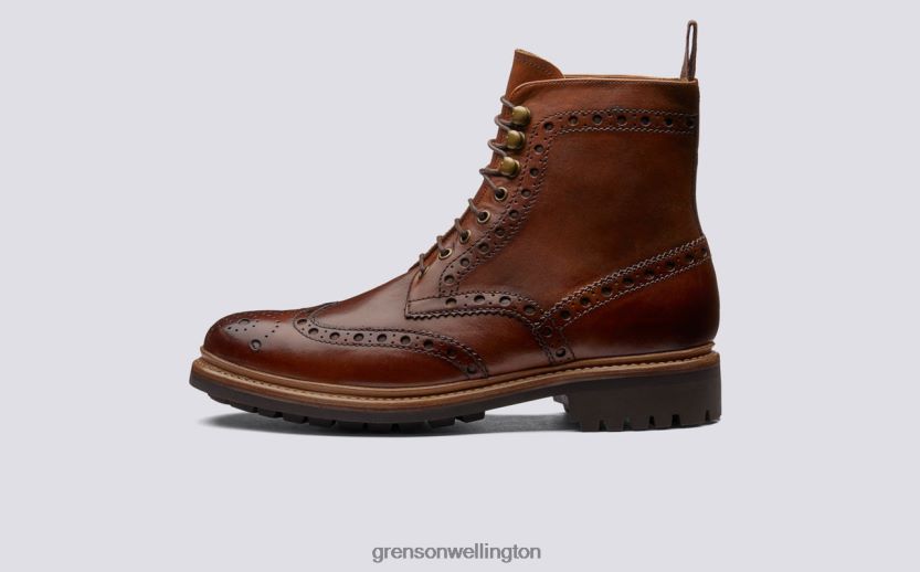 Men Tan FRED Grenson R4606034 Boots