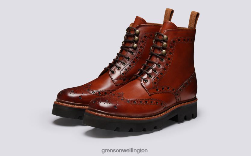 Men Tan FRED Grenson R4606035 Boots