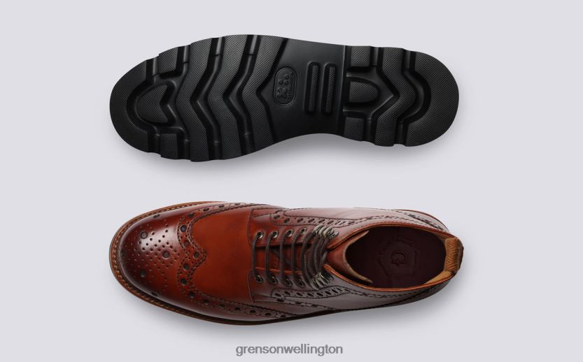 Men Tan FRED Grenson R4606035 Boots