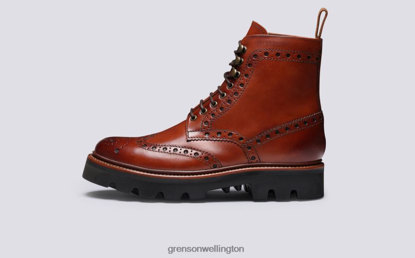 Men Tan FRED Grenson R4606035 Boots