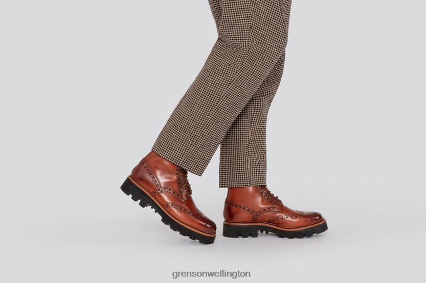 Men Tan FRED Grenson R4606035 Boots