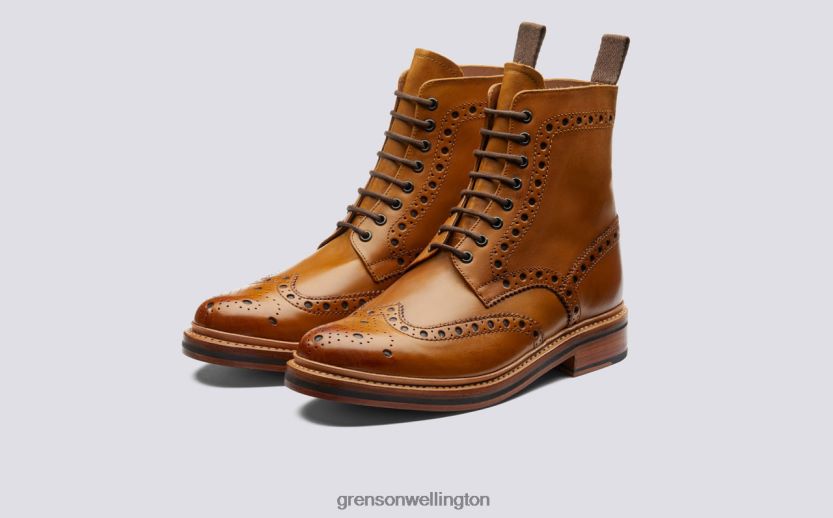 Men Tan FRED Grenson R460603 Boots