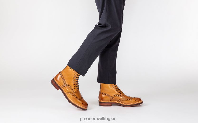 Men Tan FRED Grenson R460603 Boots