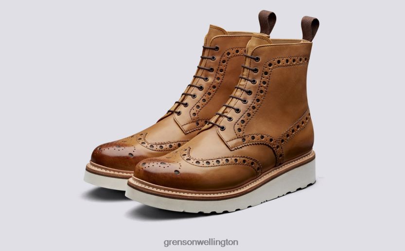 Men Tan FRED Grenson R460607 Boots