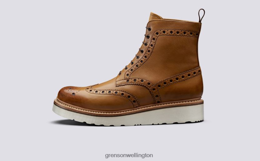 Men Tan FRED Grenson R460607 Boots