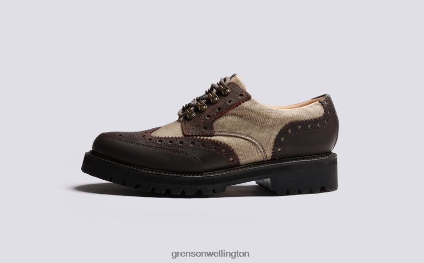 Men Beige ARCHIE TECH Grenson R46060107 Brogues Shoes