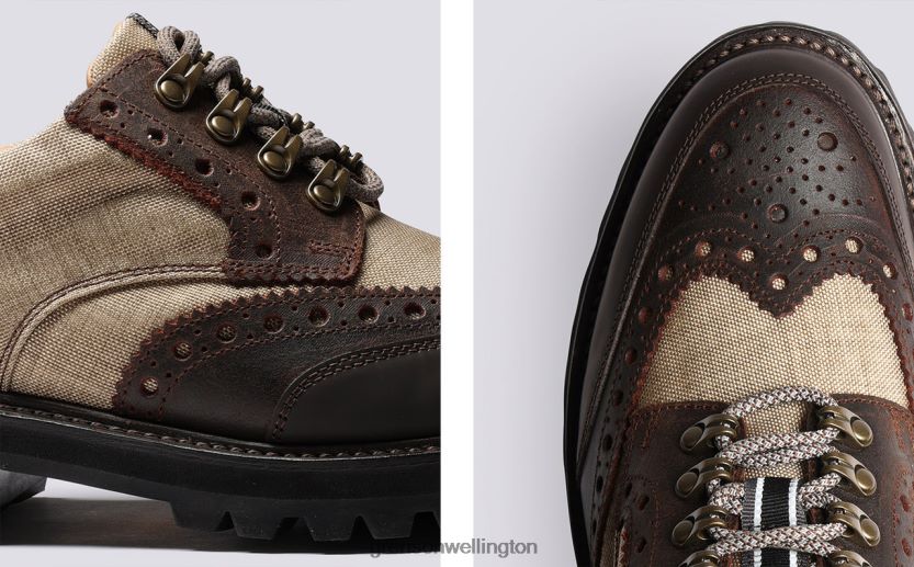Men Beige ARCHIE TECH Grenson R46060107 Brogues Shoes