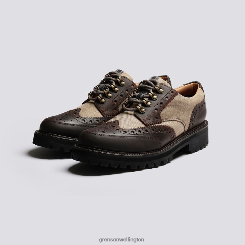 Men Beige ARCHIE TECH Grenson R46060107 Brogues Shoes