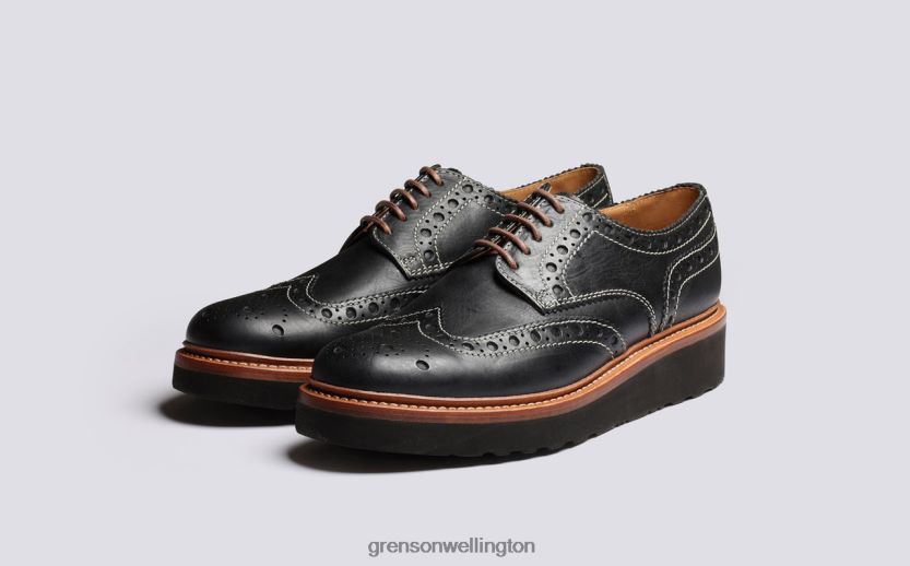 Men Black ARCHIE Grenson R46060115 Brogues Shoes
