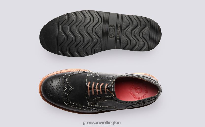 Men Black ARCHIE Grenson R46060115 Brogues Shoes