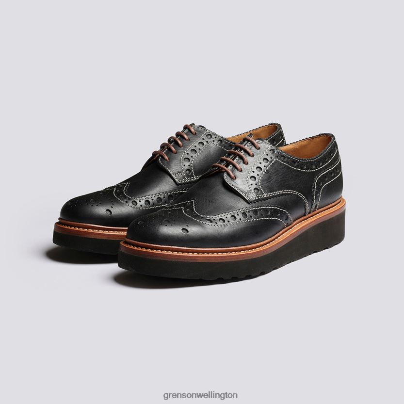Men Black ARCHIE Grenson R46060115 Brogues Shoes