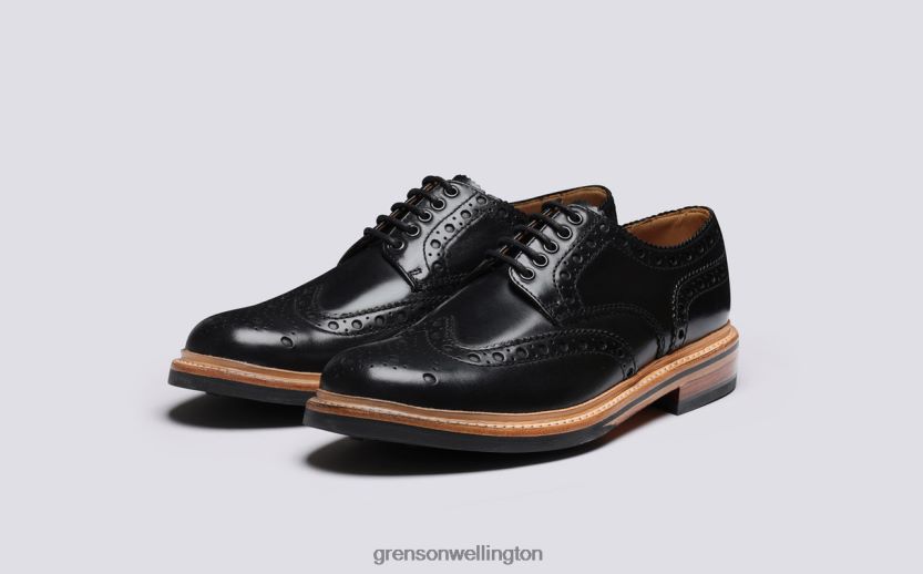 Men Black ARCHIE Grenson R46060117 Brogues Shoes