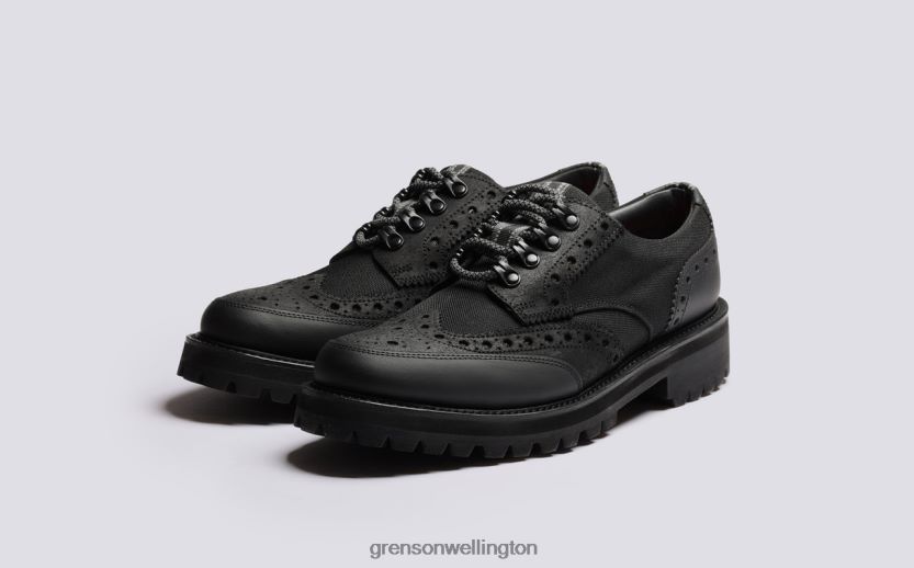 Men Black ARCHIE TECH Grenson R46060108 Brogues Shoes