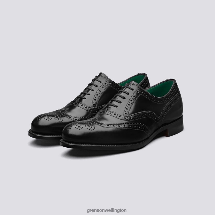 Men Black/Jade HARROW Grenson R46060125 Brogues Shoes