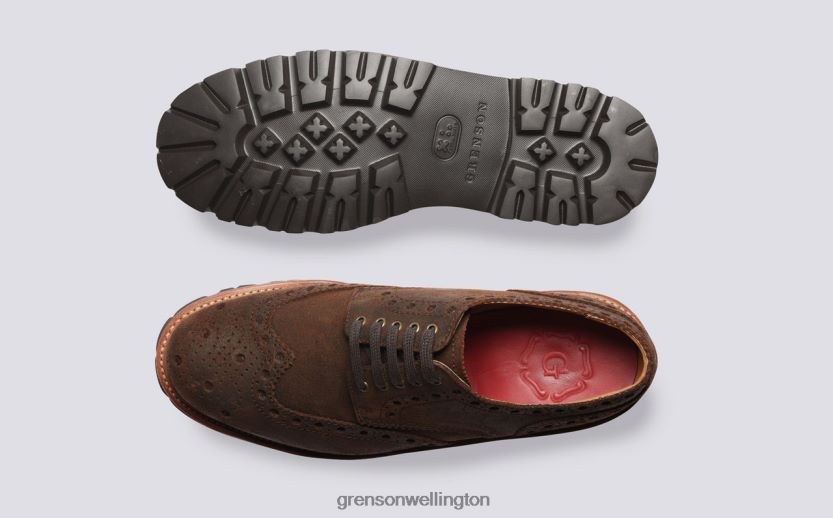 Men Brown ARCHIE Grenson R46060122 Brogues Shoes