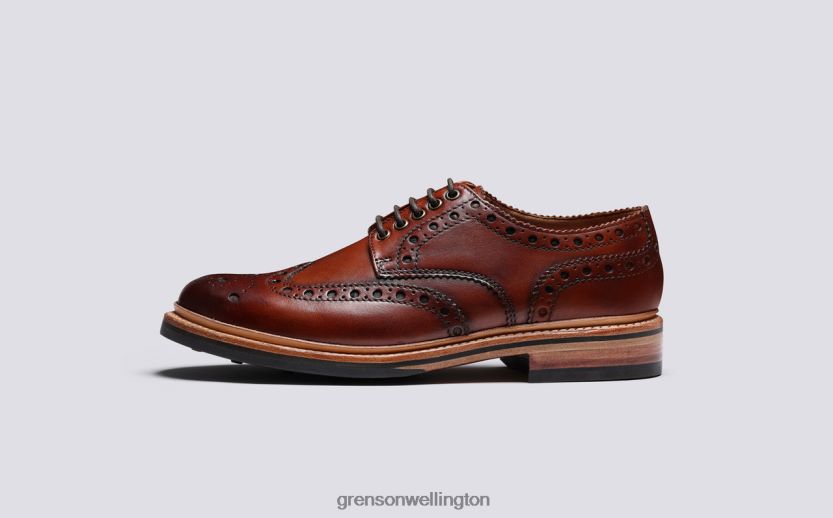 Men Tan ARCHIE Grenson R46060116 Brogues Shoes