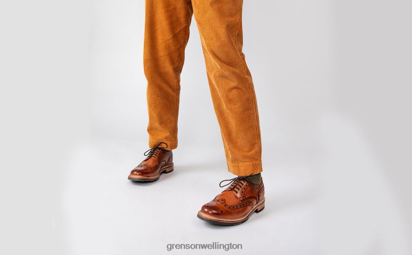 Men Tan ARCHIE Grenson R46060116 Brogues Shoes