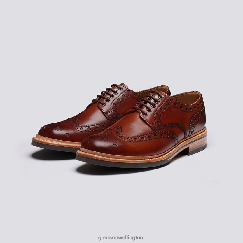 Men Tan ARCHIE Grenson R46060116 Brogues Shoes